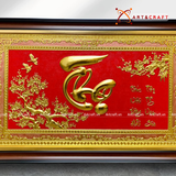  Quà Tặng Mẹ Tranh Chữ Thọ kích thước 68 x 107 cm mạ vàng 24k 