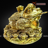  Quà Tặng Phong Thủy Tượng Thiềm Thừ đồng vàng kích thước 30 x 25 x 25 cm 