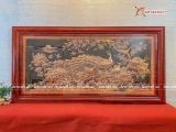  Quà Tặng Tranh Vinh Hoa Phú Quý đồng đỏ vẽ nền đen kích thước 217 x 107 cm 