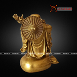  Quà Tặng Sếp Tượng Di Lặc đồng vàng kích thước 24 x 21 cm 