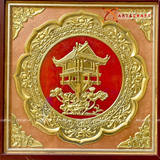  Quà Tặng Tranh Chùa Một Cột kích thước 42 x 42 cm 