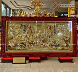  Quà Mừng Thọ Tranh Mừng Thọ kích thước 90 x 170 cm dát tam khí 