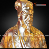  Quà Tặng Phong Thủy Tượng Khổng Minh đồng đỏ dát vàng cao 50 cm 
