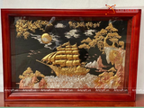  Quà Tặng Khai Trương Tranh đồng Thuận Buồm Xuôi Gió kích thước 88 x 61 cm dát tam khí 
