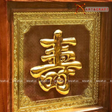  Quà Tặng Mẹ Tranh Chữ Thọ kích thước 38 x38 cm mạ vàng 24k 