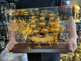  Quà tặng Mô Hình Thuyền Buồm dát vàng kích thước 34 x 51 x 18 cm 