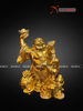  Quà Tặng Sếp Tượng Di Lặc dát vàng kích thước 18 x 13 x 9 cm 