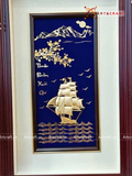  Quà Tặng Khai Trương Tranh đồng Thuận Buồm Xuôi Gió kích thước 40 x 65 cm 