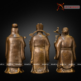  Quà Tặng Phong Thủy Tượng Phúc Lộc Thọ hun nâu kích thước 18 x 8 x 6 cm 