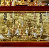 Quà Mừng Thọ Tranh Mừng Thọ kích thước 80 x 155 cm dát tam khí 