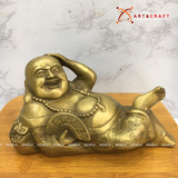  Quà Tặng Sếp Tượng Di Lặc đồng vàng kích thước 10 x 18 cm 