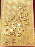  Quà Tặng Doanh Nghiệp Tranh Hoa Sen kích thước 32 x 23 cm mạ vàng 24K 