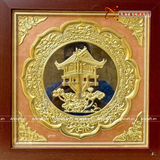  Quà Tặng Tranh Chùa Một Cột kích thước 42 x 42 cm 