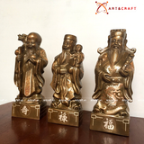  Quà Tặng Phong Thủy Tượng Phúc Lộc Thọ đồng đỏ cao 25 cm 