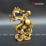  Quà Tặng Sếp Tượng Di Lặc đồng vàng kích thước 24 x 14 x 9 cm 