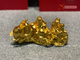  Quà Tặng Phong Thủy Tượng Phúc Lộc Thọ dát vàng kích thước 8 x 15 x 5,5 cm 