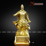  Quà Tặng Sếp Tượng Trần Hưng Đạo đồng vàng dát vàng kích thước 30 x 12 cm 