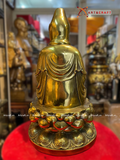 Quà Tặng Phong Thủy Tượng Phật Quan Âm đồng vàng giả cổ kích thước 38 x 21 x 21 cm 