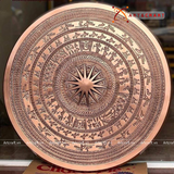  Quà Tặng Đối Tác Tranh Trống Đồng đường kính 60 cm đồng đỏ hoa văn chìm kích thước 60 cm 