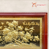  Quà Tặng Tranh Vinh Hoa Phú Quý đồng vàng kích thước 88 x 127 cm 