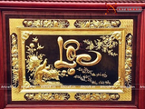  Quà Tặng Mẹ Tranh Chữ Lộc kích thước 88 x 128 cm mạ vàng 24k 