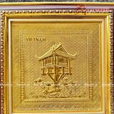  Quà Tặng Tranh Chùa Một Cột kích thước 26 x 26 cm 