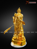  Quà Tặng Phong Thủy Tượng Quan Công đồng đỏ dát vàng kích thước 70 x 30 x 25 cm 