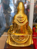  Quà Tặng Phong Thủy Tượng Phật Quan Âm dát vàng kích thước 39 x 23 x 20 cm 