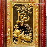  Quà Tặng Mẹ Tranh Chữ Lộc kích thước 88 x 128 cm mạ vàng 24k 