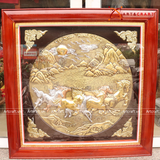  Quà Tân Gia Tranh đồng Mã Đáo Thành Công kích thước 80 x 80 cm dát tam khí 