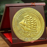  Quà Tặng Khai Trương Tranh đồng Thuận Buồm Xuôi Gió kích thước 23 x 23 cm 