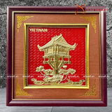  Quà Tặng Tranh Chùa Một Cột kích thước 26 x 26 cm 