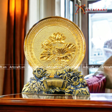  Quà Tặng Doanh Nghiệp Tranh Hoa Sen đường kính 20 cm 