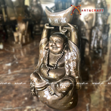  Quà Tặng Sếp Tượng Di Lặc đồng đỏ khảm tam khí cao 64 cm 