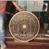  Quà Tặng Đối Tác Tranh Trống Đồng đường kính 81 cm đồng đỏ hoạ tiết thúc nổi 