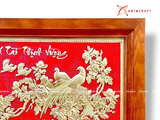  Quà Tặng Tranh Vinh Hoa Phú Quý dát vàng kích thước 38 x 54 cm 