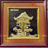  Quà Tặng Tranh Chùa Một Cột kích thước 26 x 26 cm 