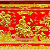  Quà Mừng Thọ Tranh Mừng Thọ kích thước 66 x 106 cm dát vàng 24k 