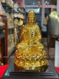  Quà Tặng Phong Thủy Tượng Phật Quan Âm dát vàng 17 x 11 x 11 cm 