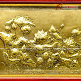  Quà Tặng Doanh Nghiệp Tranh Hoa Sen kích thước 88 x55 cm mạ vàng 