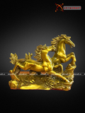  Quà Tặng Sếp Tượng Mã Đáo Thành Công đồng vàng kích thước 13 x 19 cm 