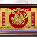  Quà Mừng Thọ Tranh Mừng Thọ kích thước 52 x 92 cm mạ vàng 24k 