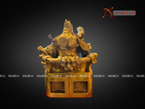  Quà Tặng Phong Thủy Tượng Quan Công đồng vàng kích thước 39 x 24 x28 cm 