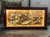 Quà Tặng Tranh Vinh Hoa Phú Quý dát tam khí kích thước 1m2 x 2m3 