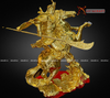  Quà Tặng Phong Thủy Tượng Quan Công đồng vàng dát vàng kích thước 45 x 37 x 12 cm 