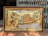  Quà Tặng Khai Trương Tranh đồng Thuận Buồm Xuôi Gió kích thước 75 x 115 cm dát tam khí 