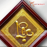  Quà Tặng Mẹ Tranh Chữ Lộc kích thước 50 x 50 cm mạ vàng 24k 