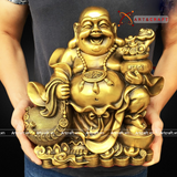  Quà Tặng Sếp Tượng Di Lặc đồng vàng 30 x 24 x 16 cm 