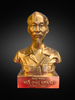  Quà Tặng Sếp Tượng Bác Hồ bằng đồng vàng nguyên chất kích thước 17,5 x 13 x 5 cm 