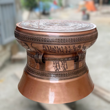  Quà Tặng Trống Đồng Đông Sơn đồng đỏ hoa văn chìm đường kính 40 cm 